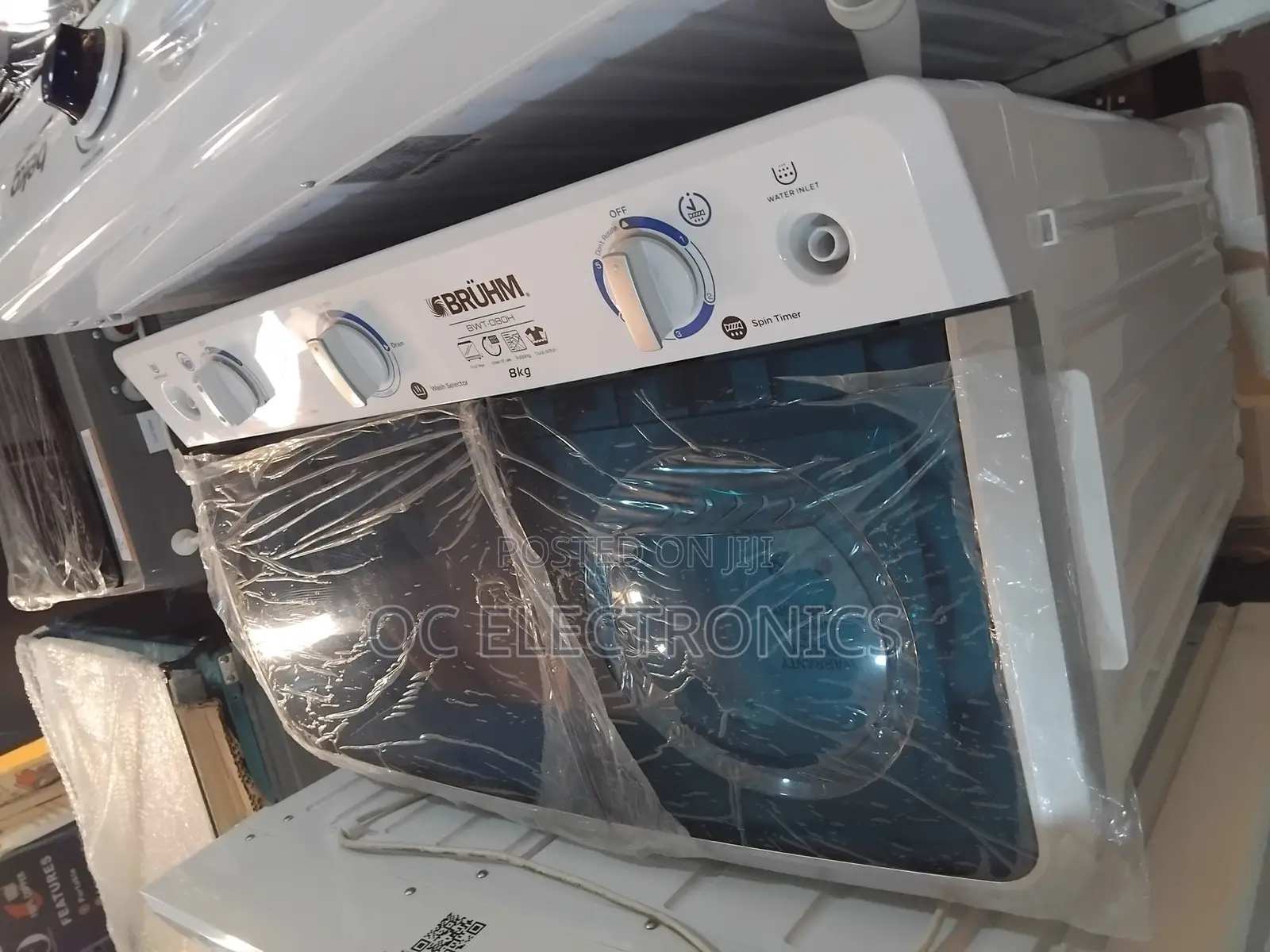 Bruhm Washing Machine 8kg Semi Automatic