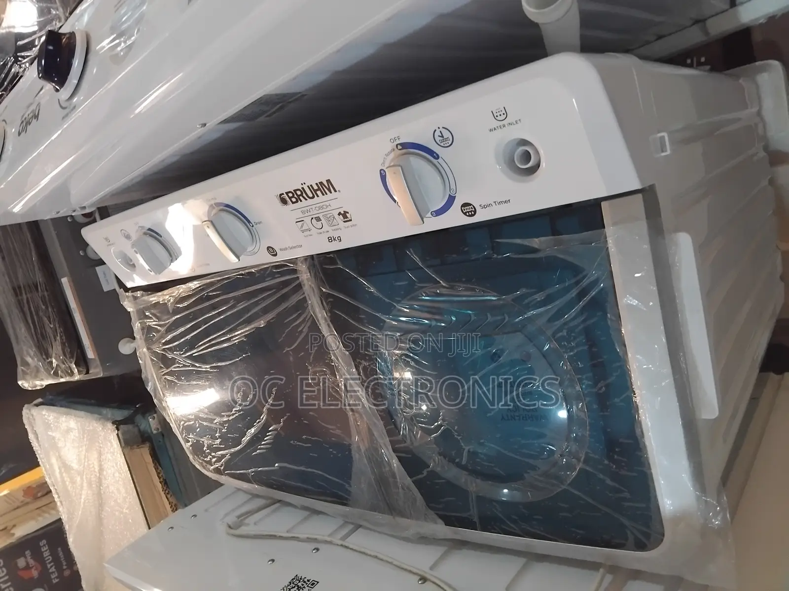 Bruhm Washing Machine 8kg Semi Automatic