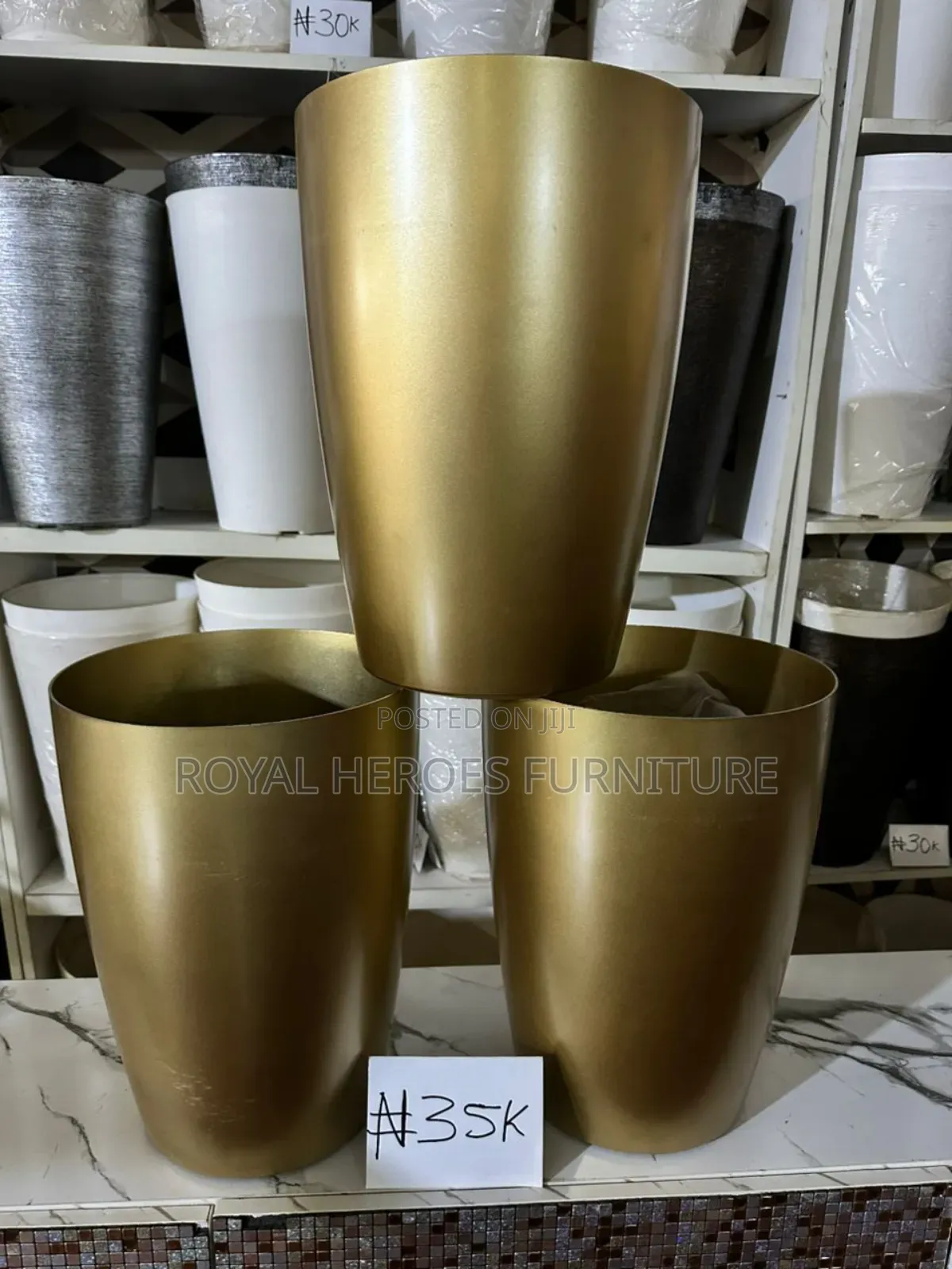 Glossy Gold Pots
