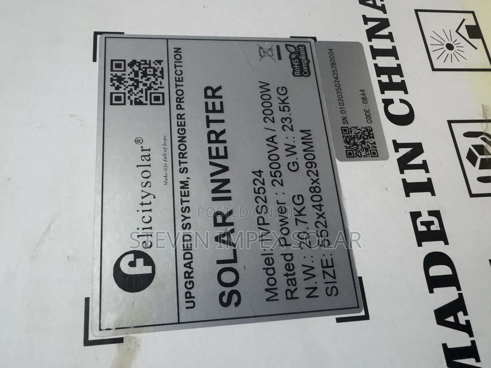 Felicity Solar Inverter Ivps 2.5kva 24v