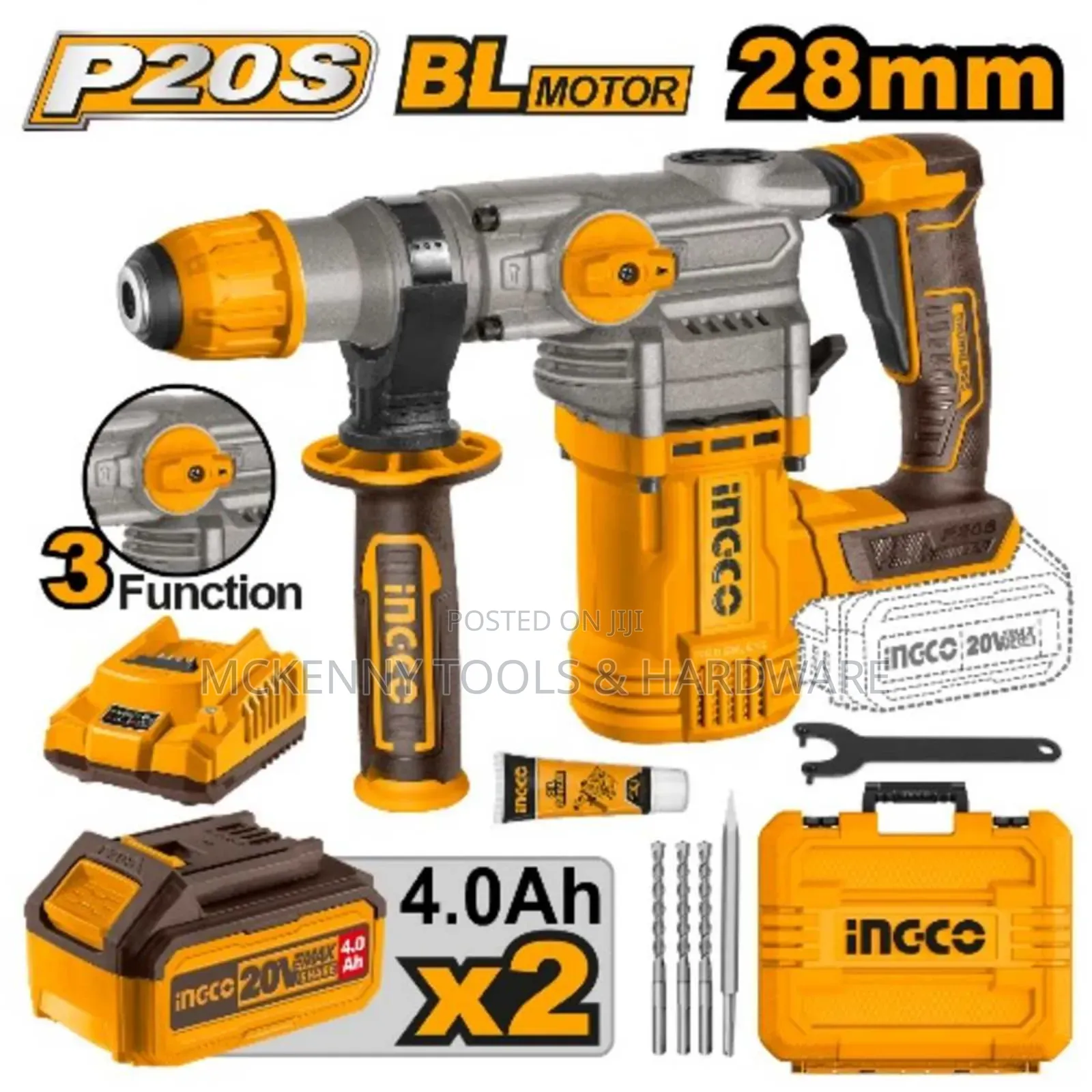 Ingco Cordless Rotary Hammer 20v