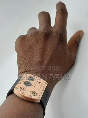 Classic Vogue Richard Mille Rubber Leather Strap Men's Wrist Watch