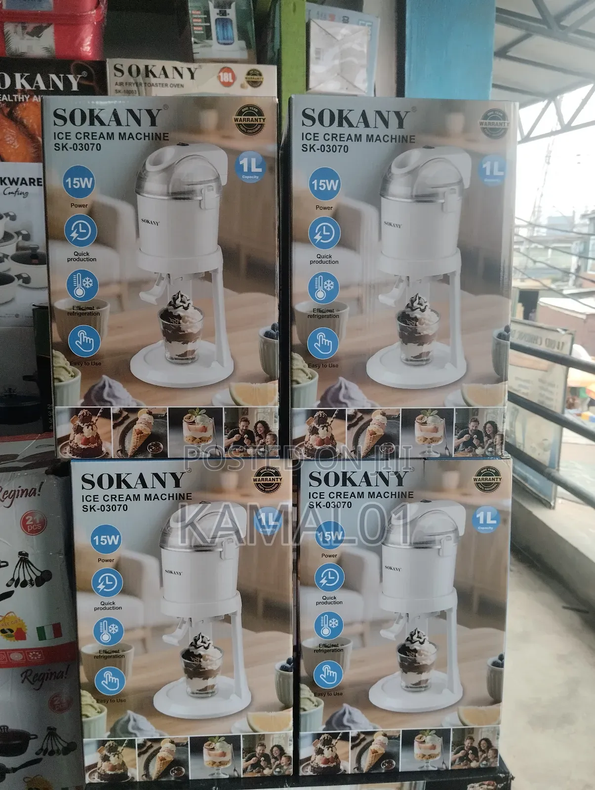 1 Liter Sokany Ice Cream Maker