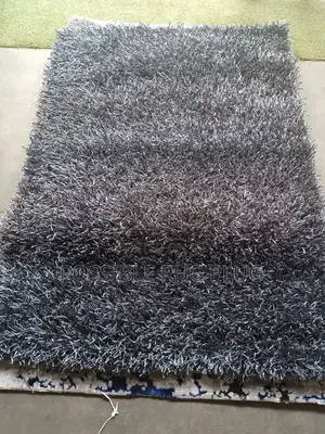 Gray Indian Shaggy Center Rug