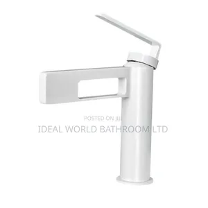 White Short Quality Basin Mixer Tap