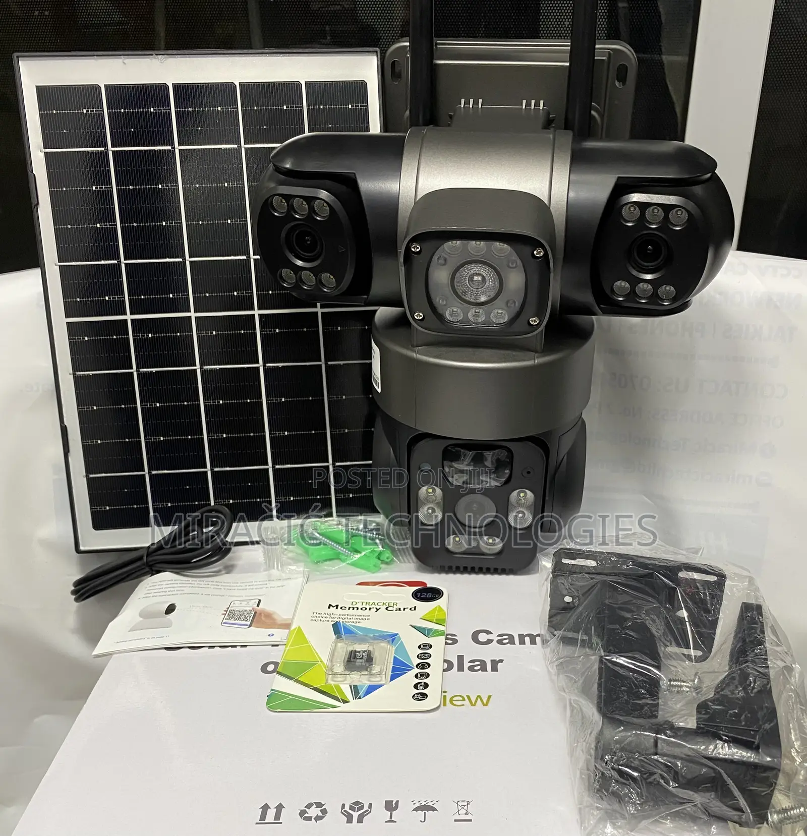 V380pro 3 Lens 12mp Solar Camera