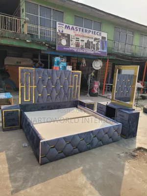 High Quality Standard 6by6 Padded Bedframe.