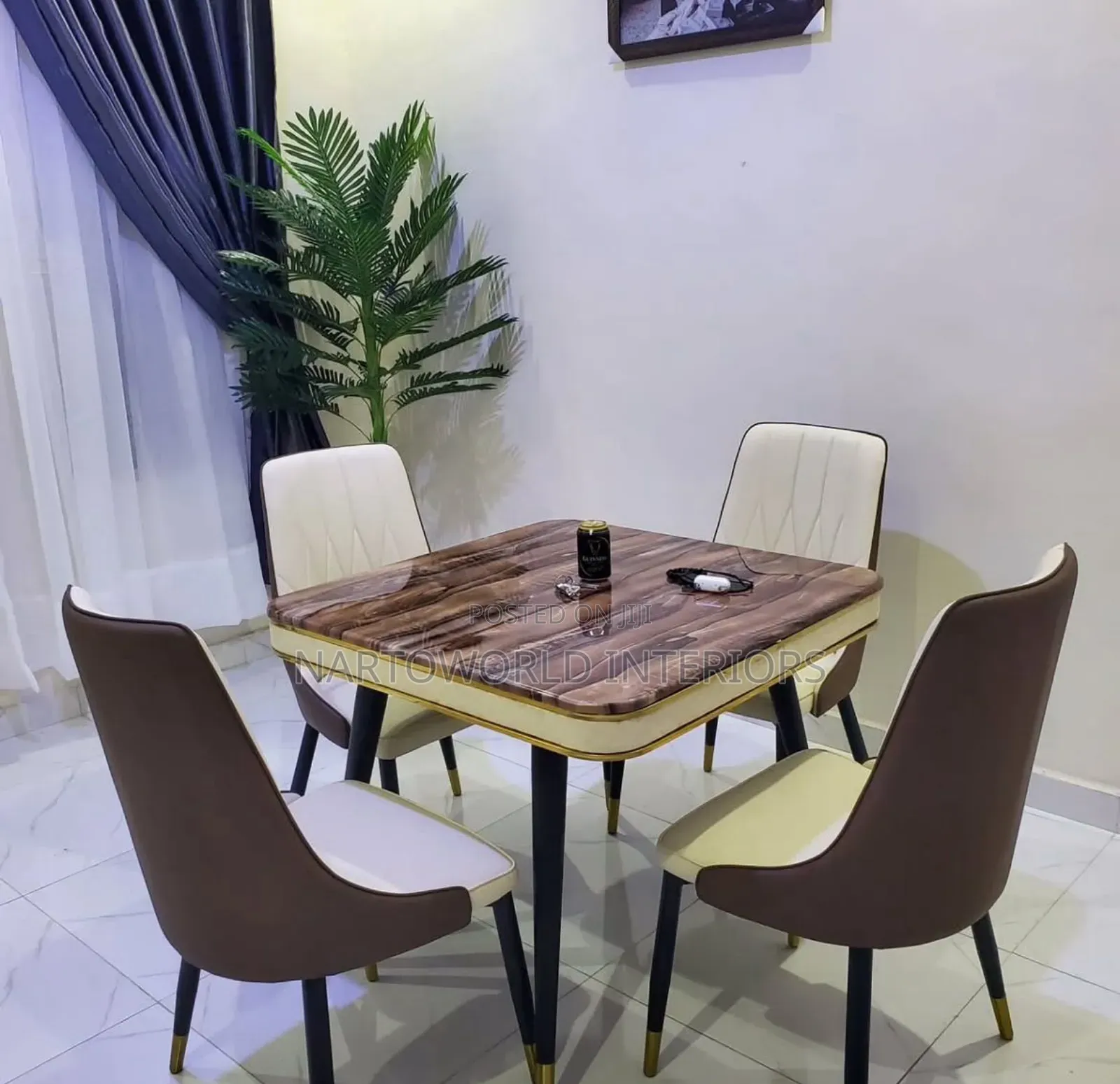 Standard Quality Marble Dining Table by 4