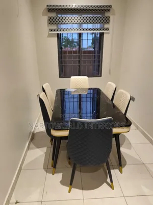 6 Seaters Marble Top Dining Set.