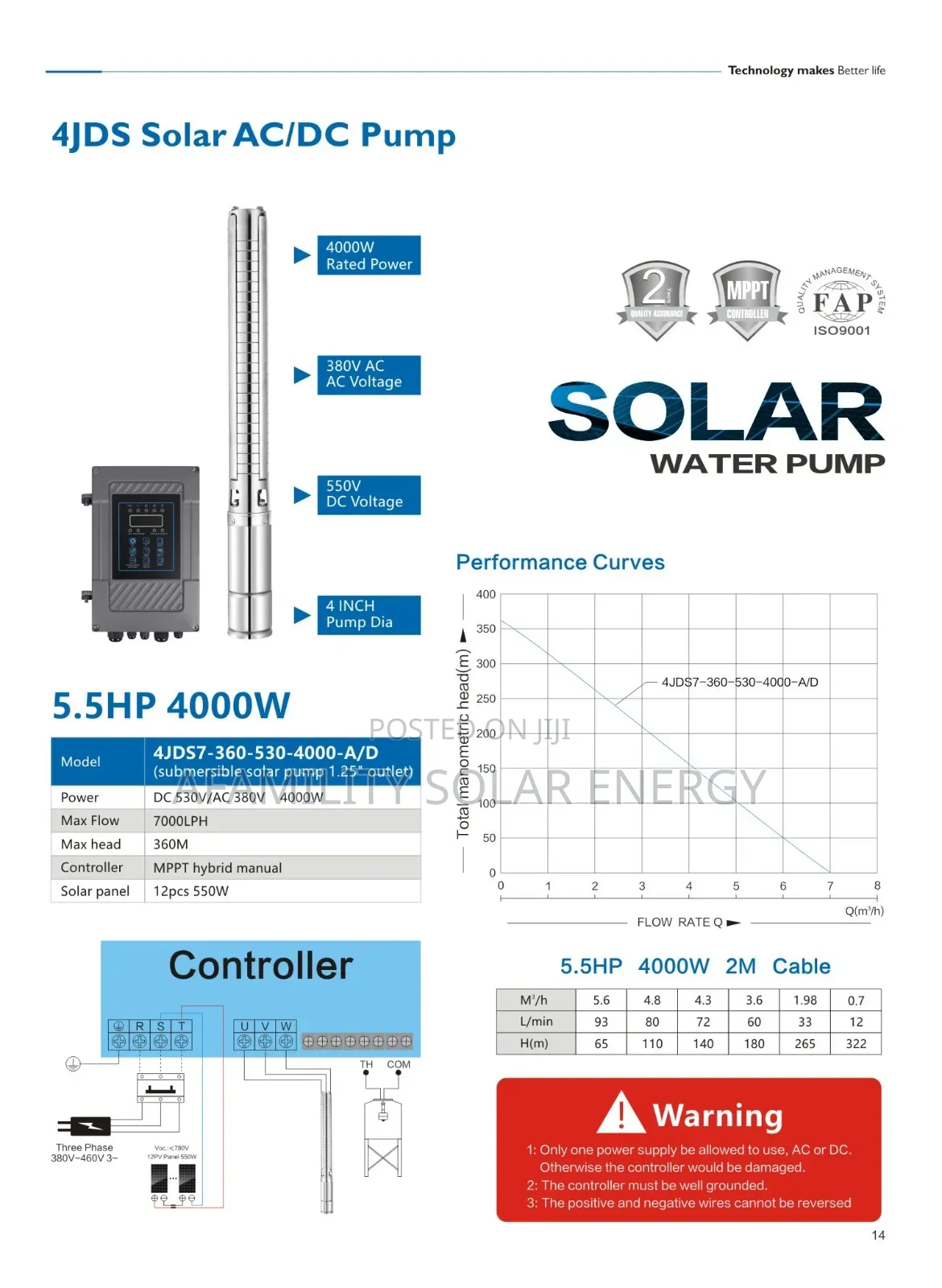 Solar Pump Ac Dc 5.5hp