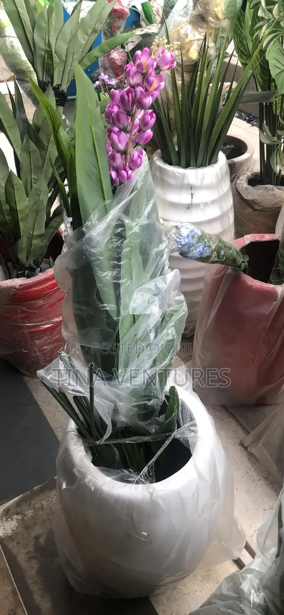 Artificial Flower and Vase Set