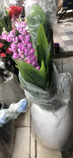Artificial Flower and Vase Set