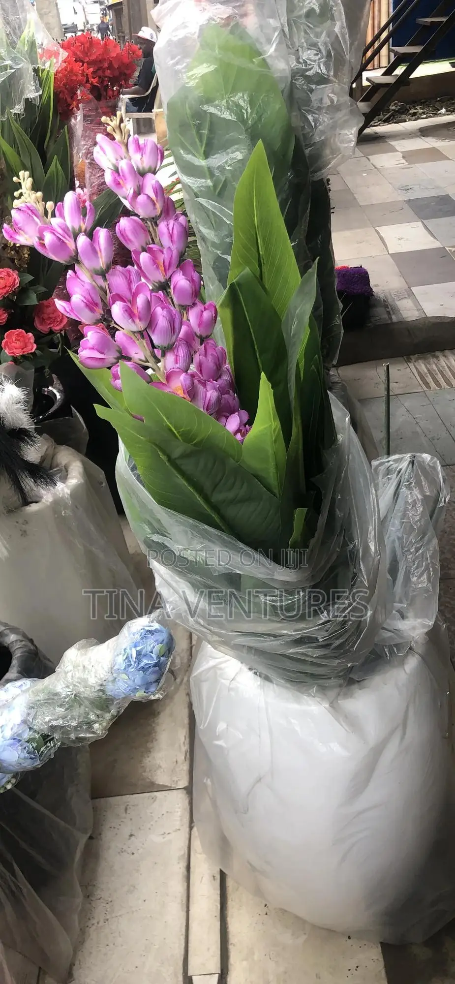 Artificial Flower and Vase Set