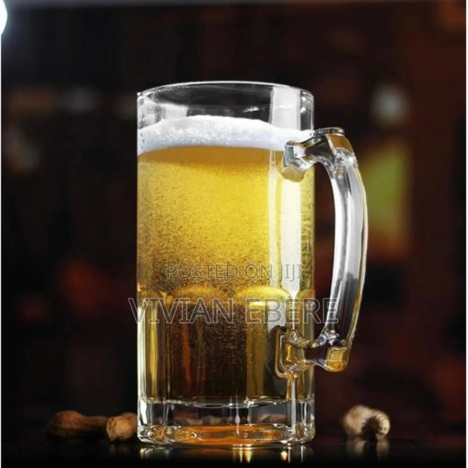 Beer Glass Cups With Handle (6)Pcs
