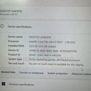 Laptop Dell Alienware M16 R2 32GB Intel Core Ultra 9 SSD 1T