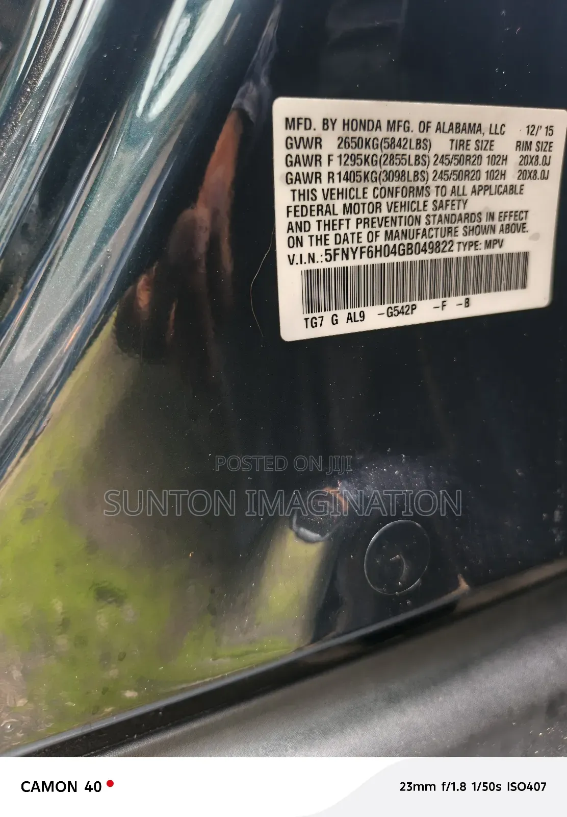 Honda Pilot Touring AWD 2018 Black