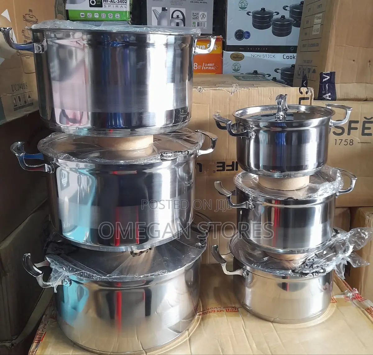 6pcs Stainless Cookware Set