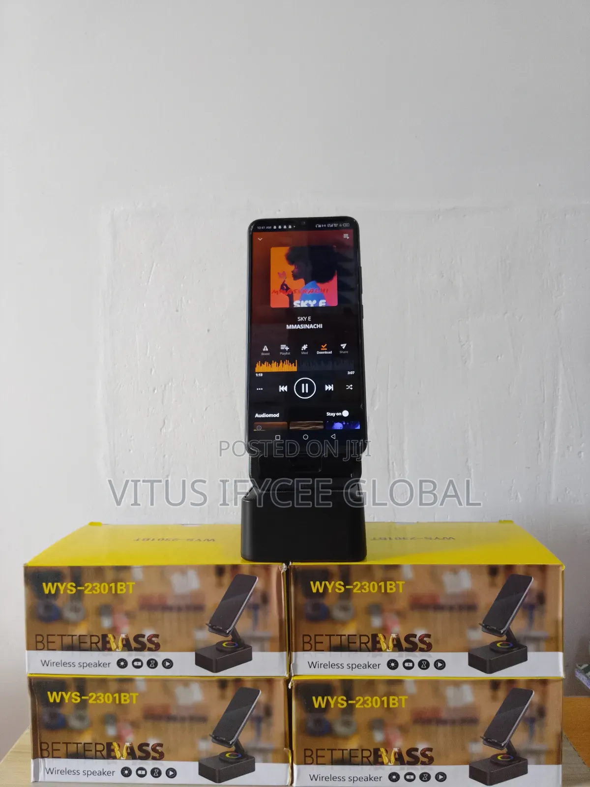 Phone Stand With Bluetooth Speaker