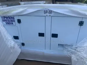 Brand New Perkins 50kva Soundproof Diesel Generator With Warranty Sign