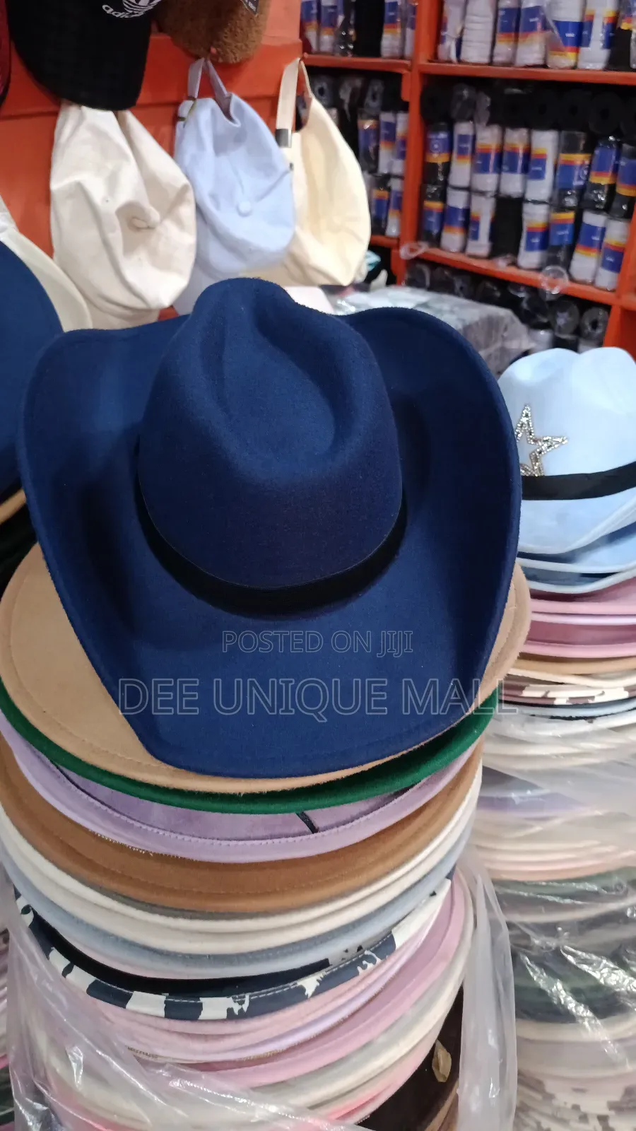 Navy Blue Cowboy Hat.Available In Colors