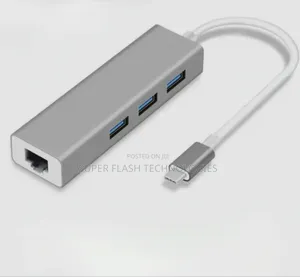 Usb-C to Ethernet Adapter With 3 Port Usb3.0