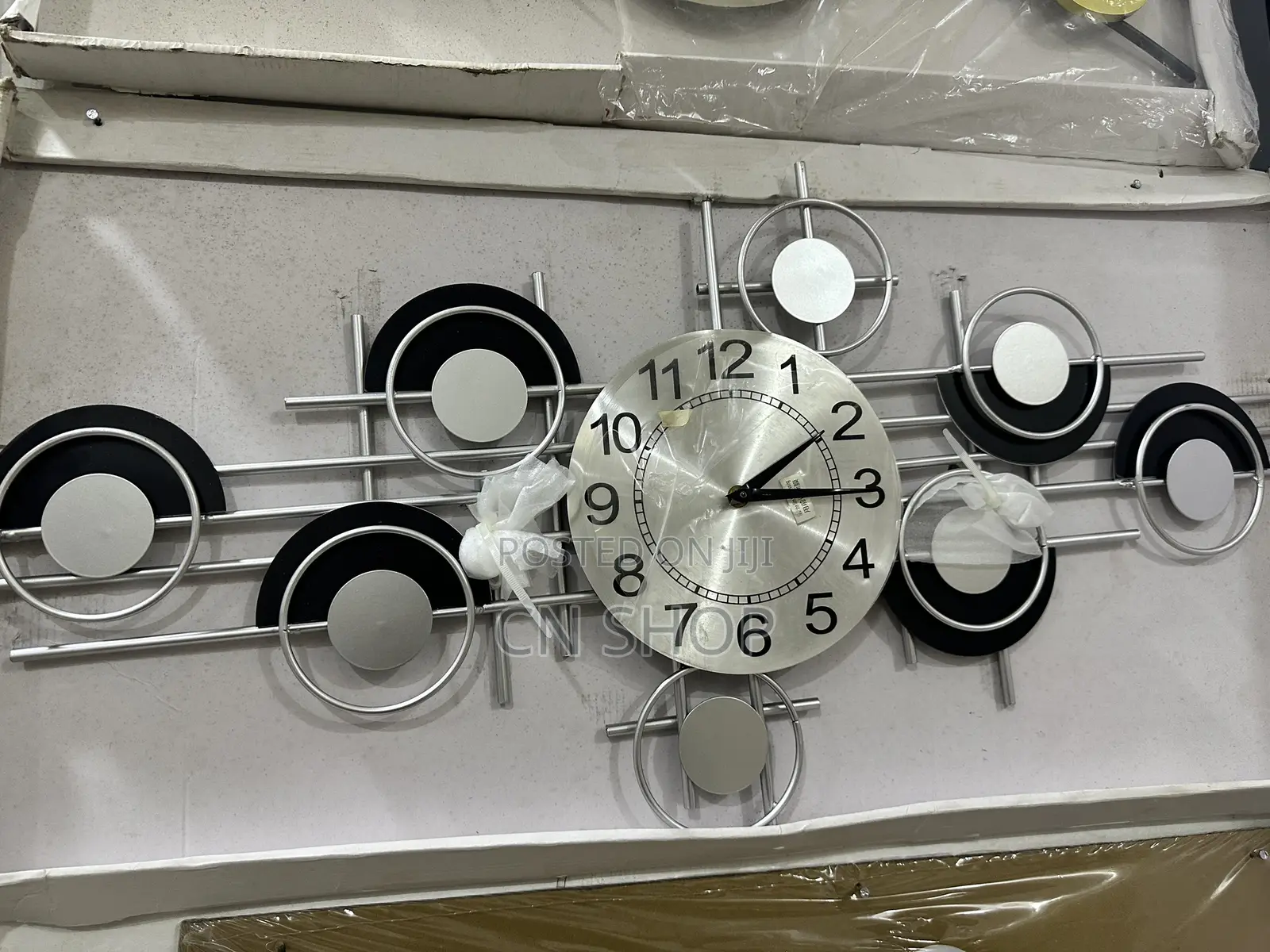 Silver Wall Clock