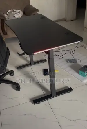 1.4m Electric Adjustable Table With Led Lights–Sleek, Smart Stylish!