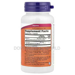 Vitamin D-3 K-2, 120 Capsules