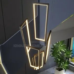 High Ceiling Modern Geometric Shape Pendant Light