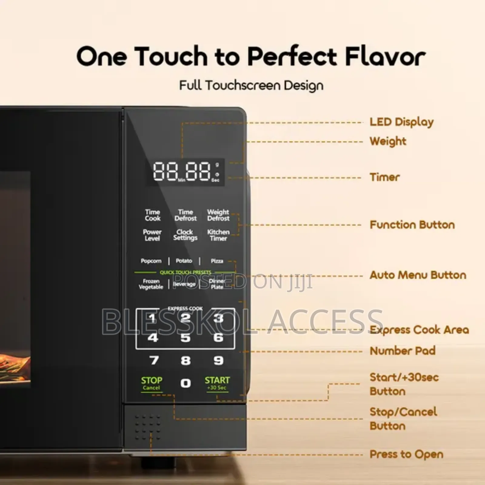 Oraimo Infiwave Lite 23l Energy-Saving Touchscreen Microwave Oven