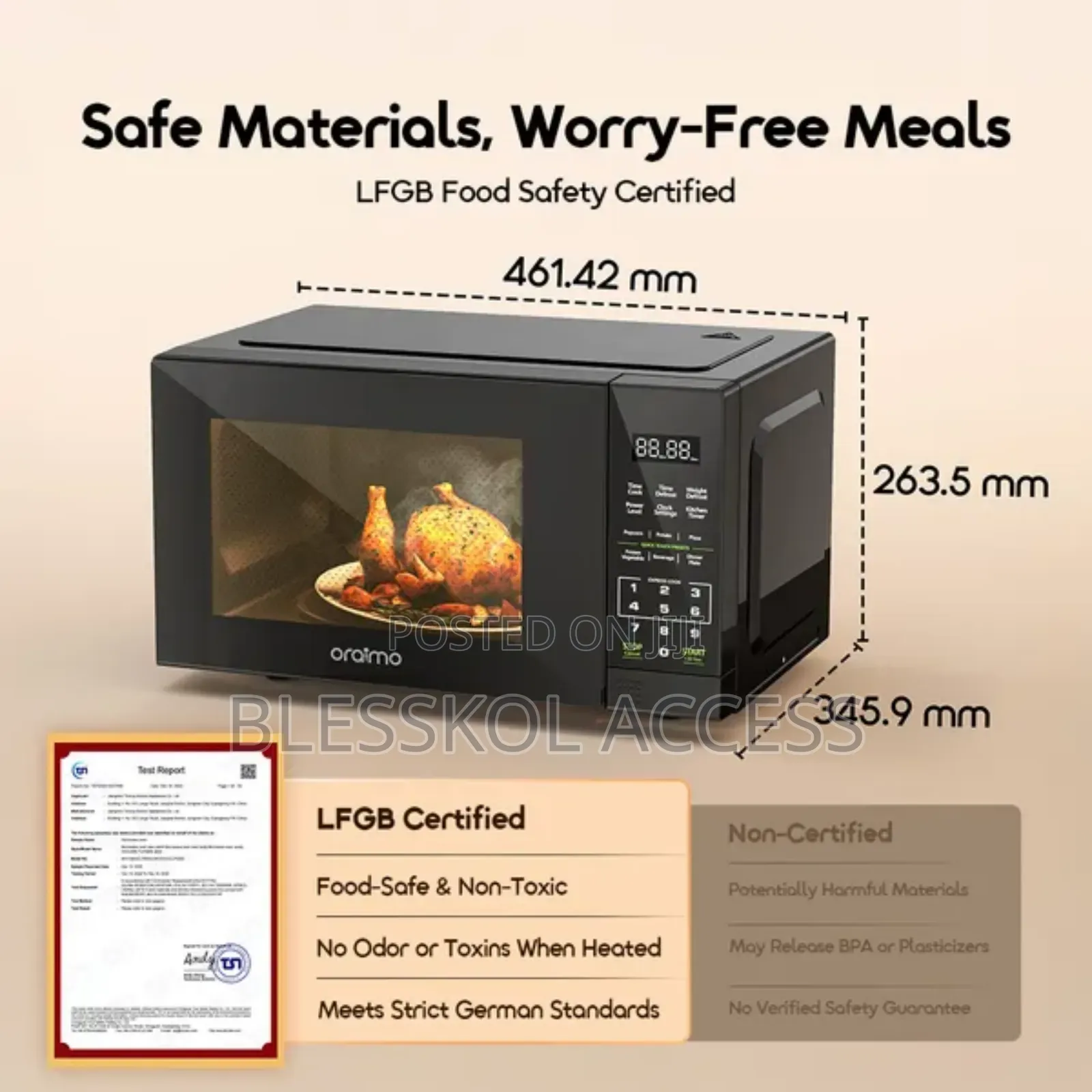 Oraimo Infiwave Lite 23l Energy-Saving Touchscreen Microwave Oven