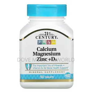 Calcium Magnesium Zinc + D3, 90 Tablets