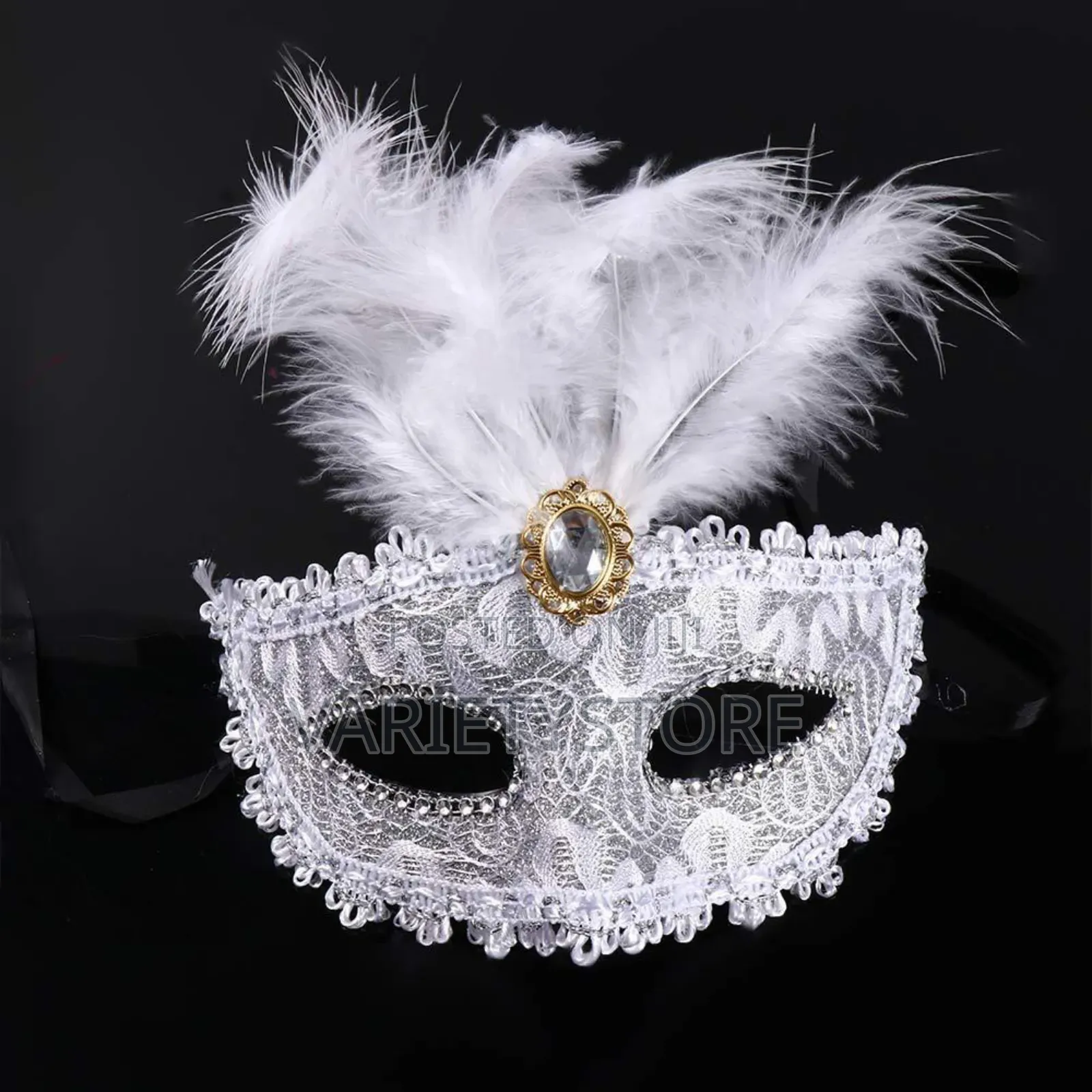 Peacock Feathers Half Face Halloween Party Mask