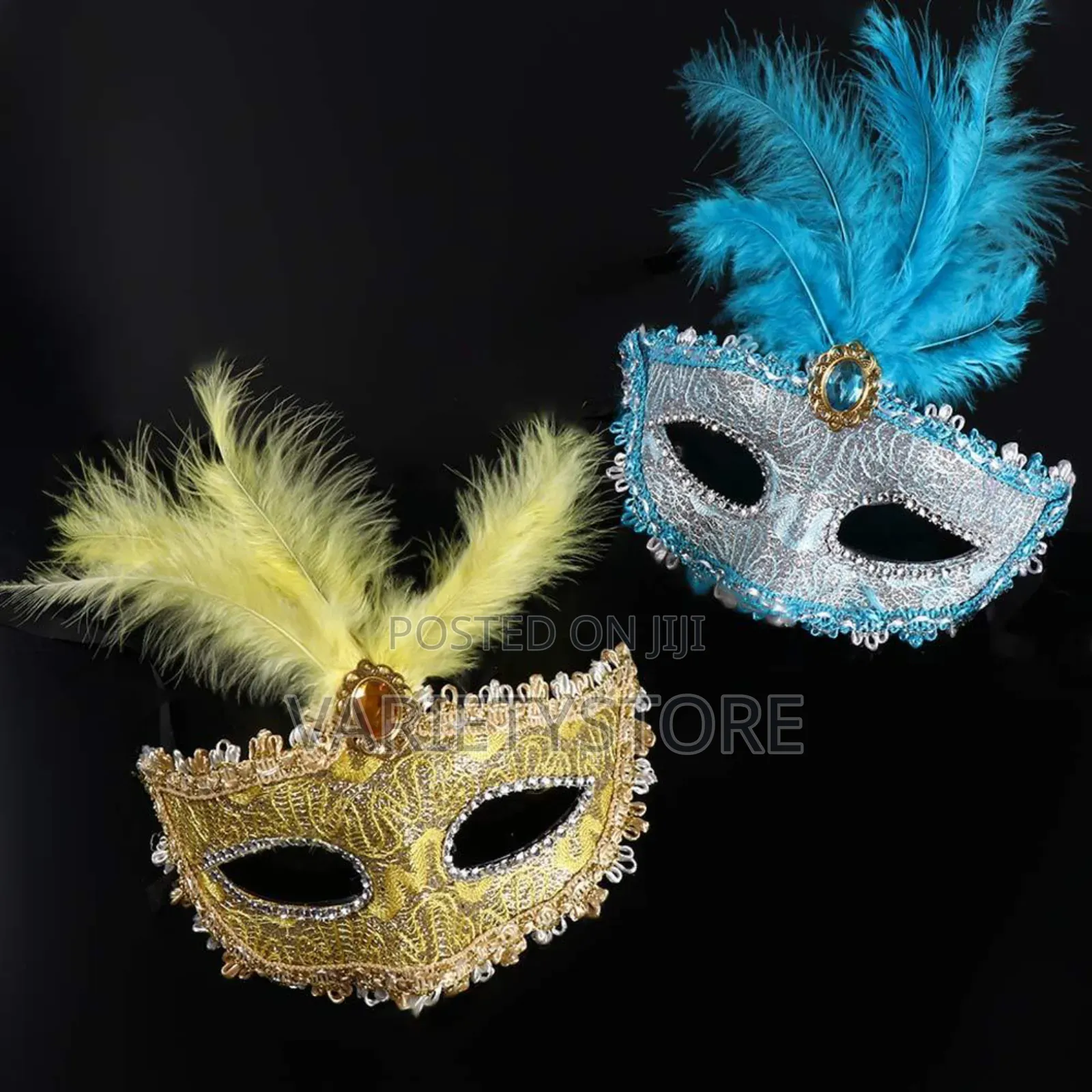 Peacock Feathers Half Face Halloween Party Mask