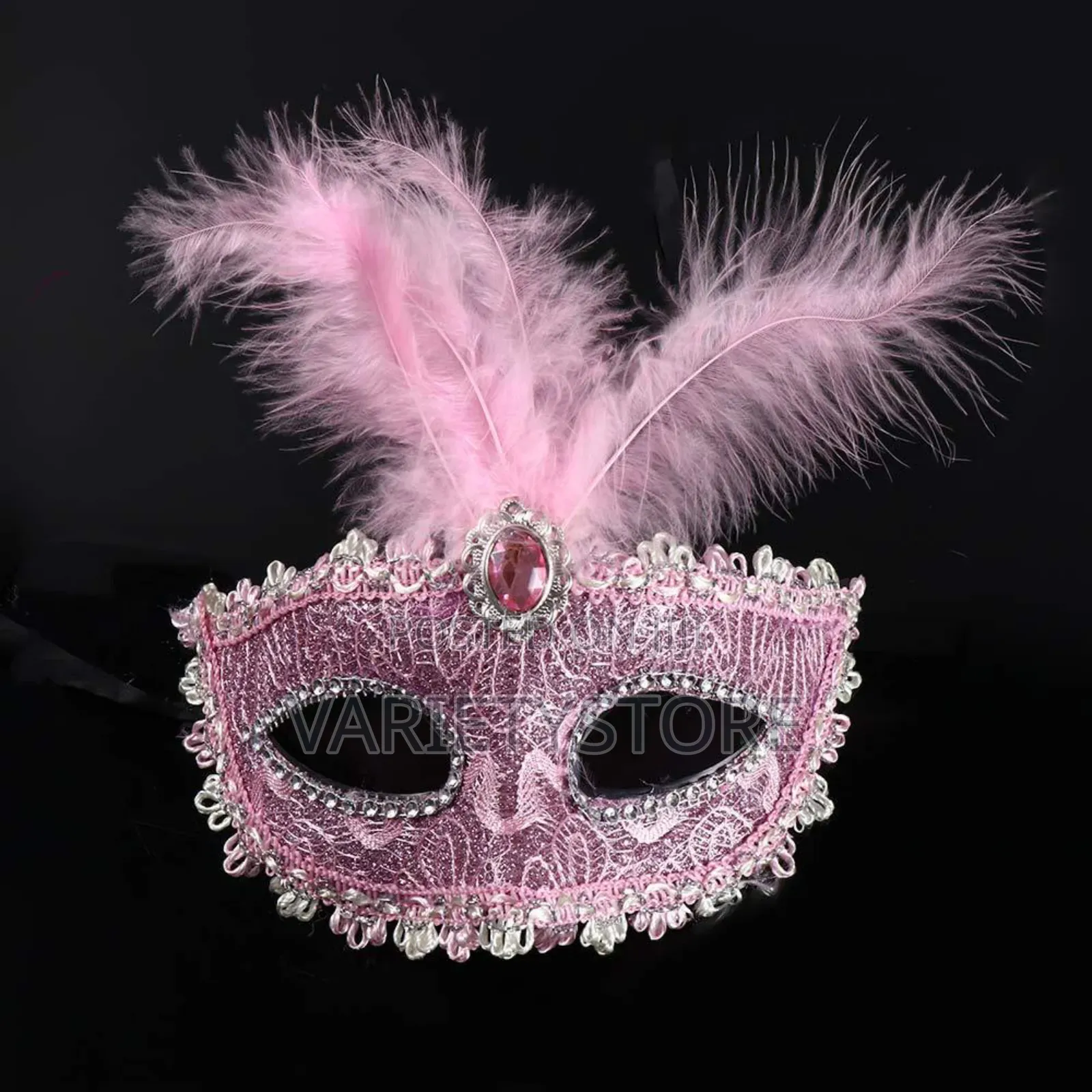 Peacock Feathers Half Face Halloween Party Mask
