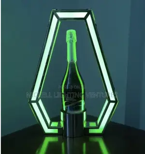 Led-Lighted Champagne Bottle Display Stand