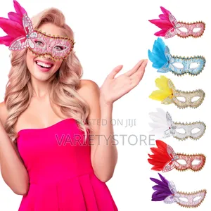 Feather Butterfly Women Masquerade Mask