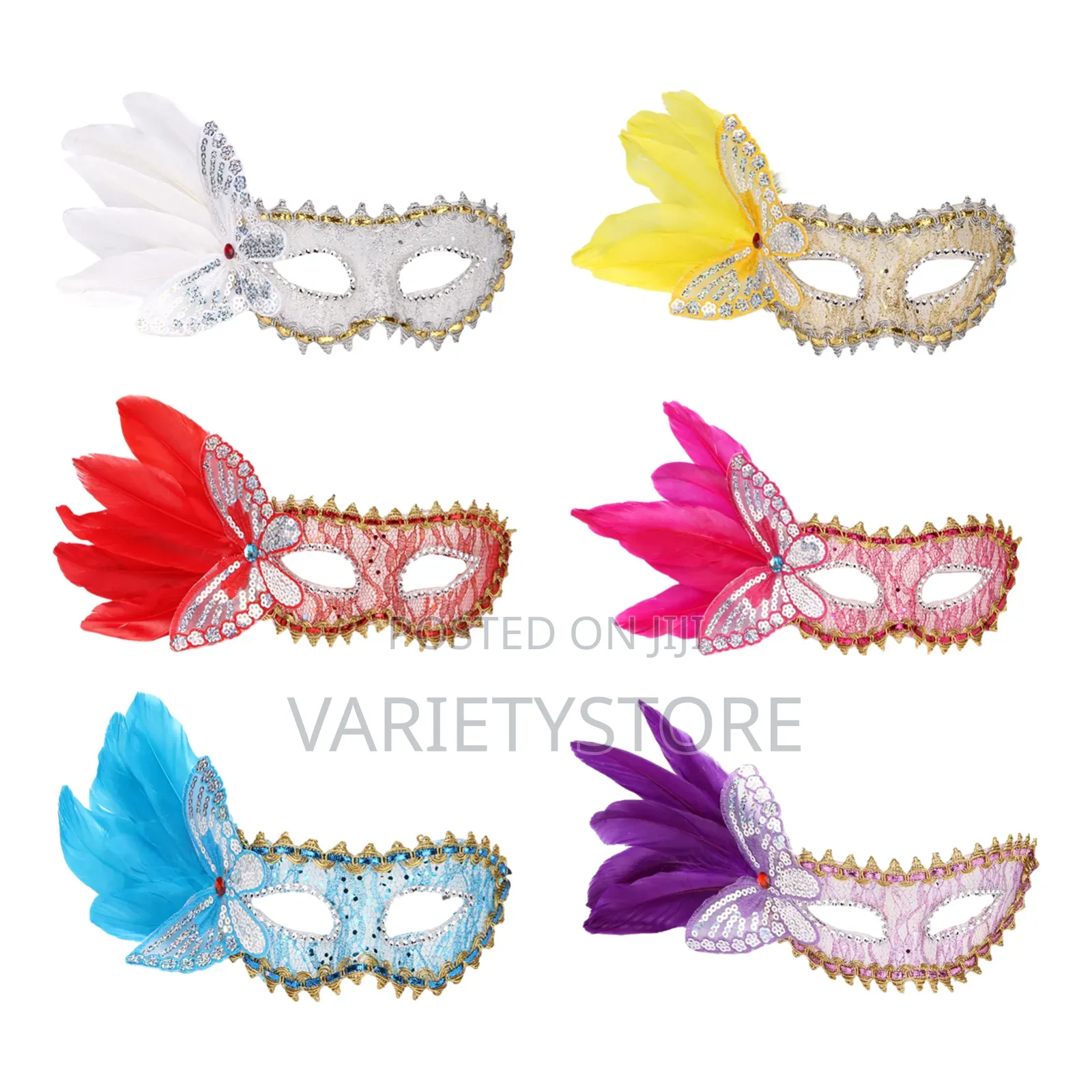 Feather Butterfly Women Masquerade Mask