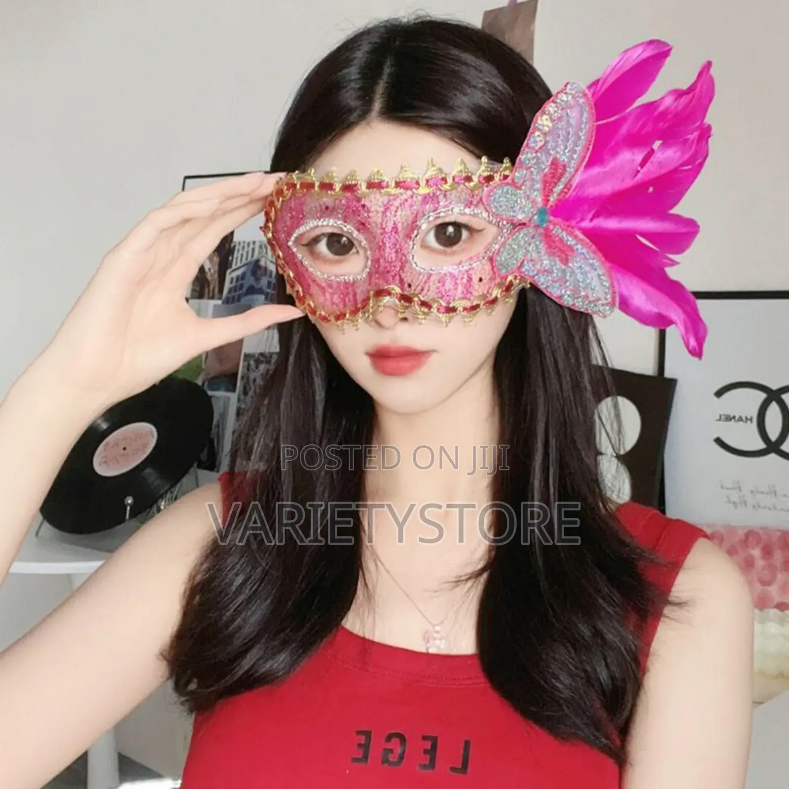 Feather Butterfly Women Masquerade Mask