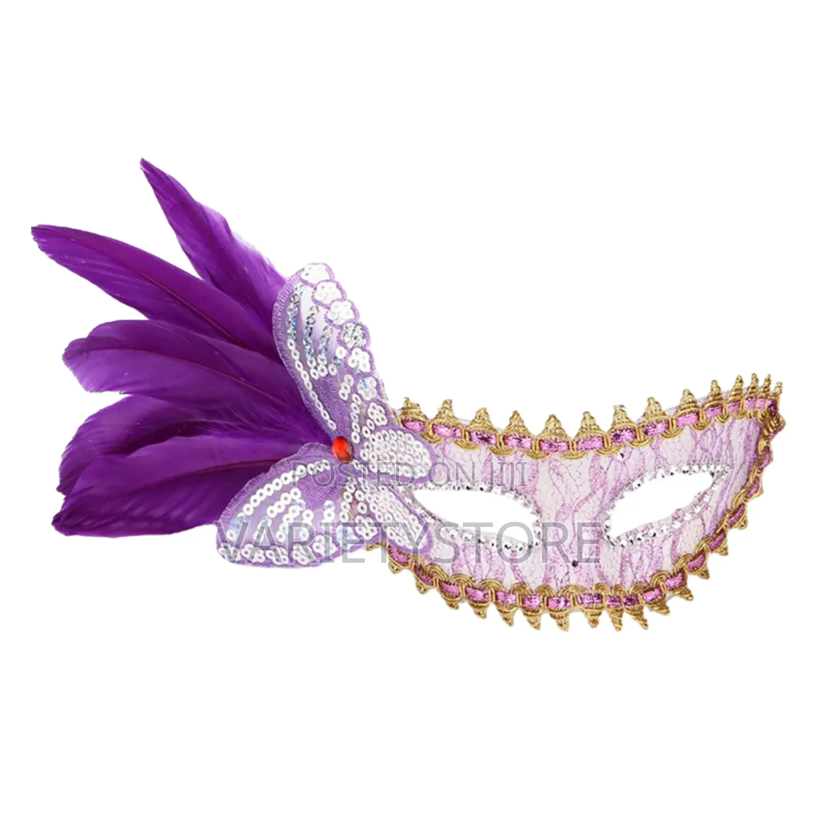 Feather Butterfly Women Masquerade Mask