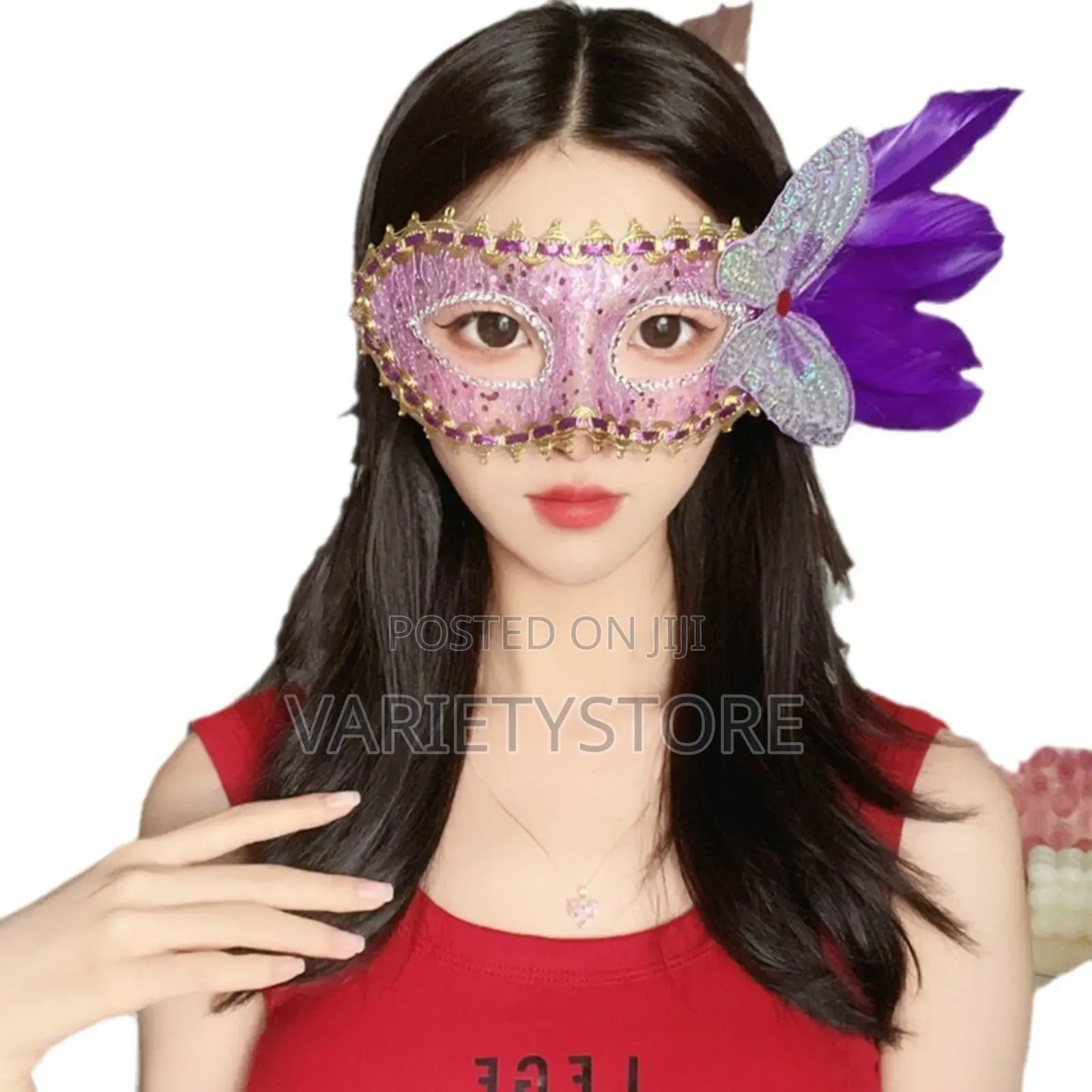 Feather Butterfly Women Masquerade Mask