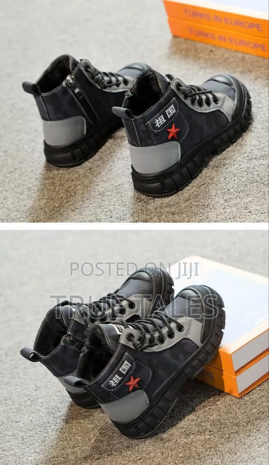 Boy's Camouflage Pattern Solid Boots