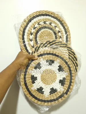 Set of 3 Decorative Bulrush Woven Basket Wall Decor 30cm×11.8inch