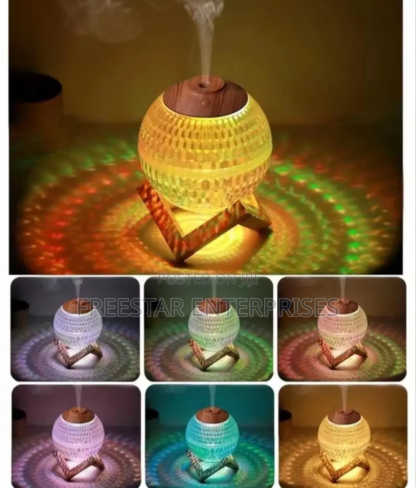 Crystal Ball Humidifier. Aroma Diffuser With RGB Colorful Light.
