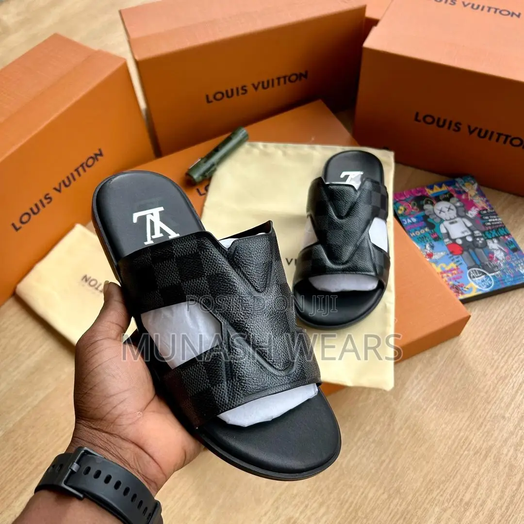 Louis Vuitton Leather Monogram Slipers 40-46 Available