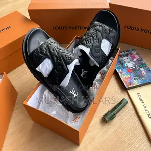 Louis Vuitton Leather Monogram Slipers 40-46 Available