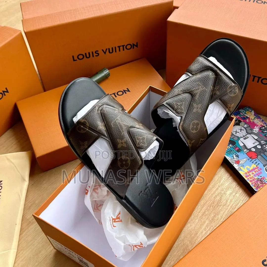 Louis Vuitton Leather Monogram Slipers 40-46 Available