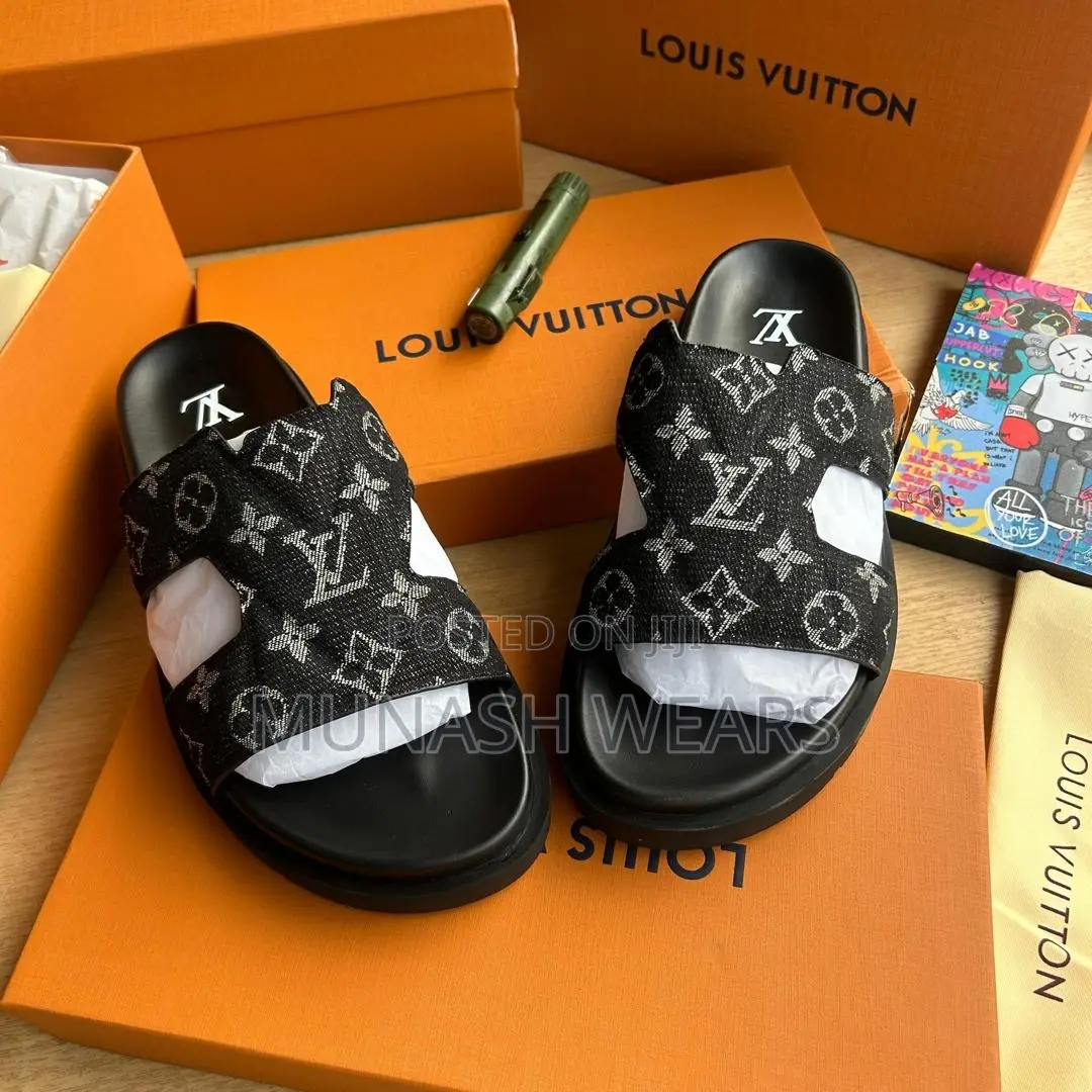 Louis Vuitton Leather Monogram Slipers 40-46 Available