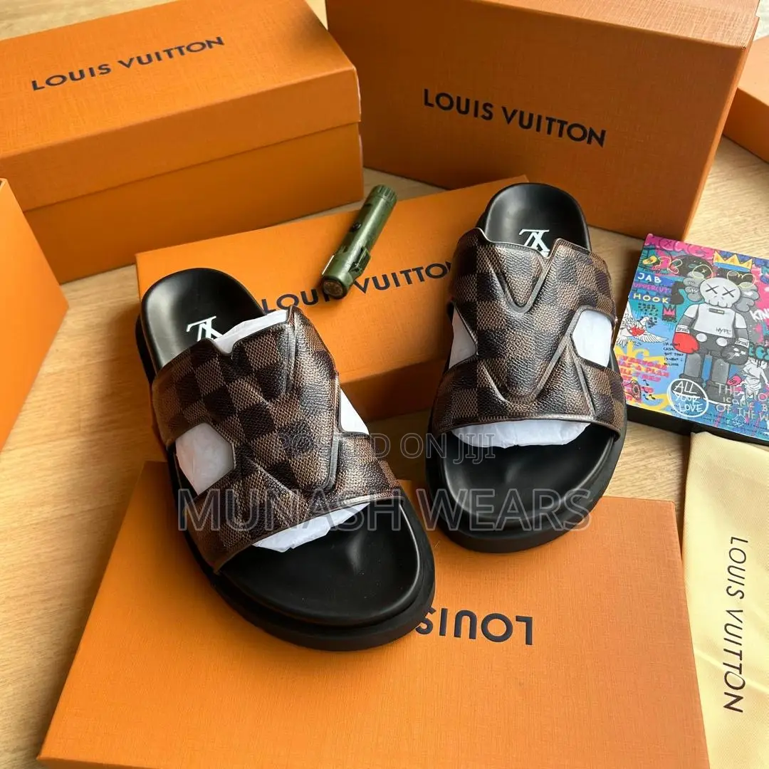 Louis Vuitton Leather Monogram Slipers 40-46 Available