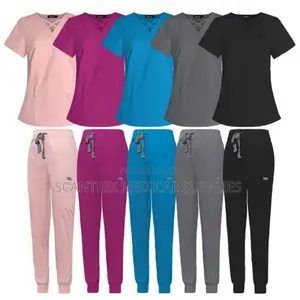 Short Sleeve Scrub Uniform With Elastic Ankle in Nigeria by Scantrik